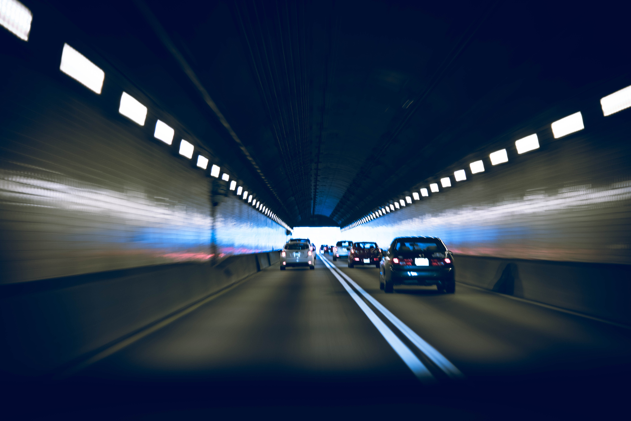 uk driving test entering long tunnel